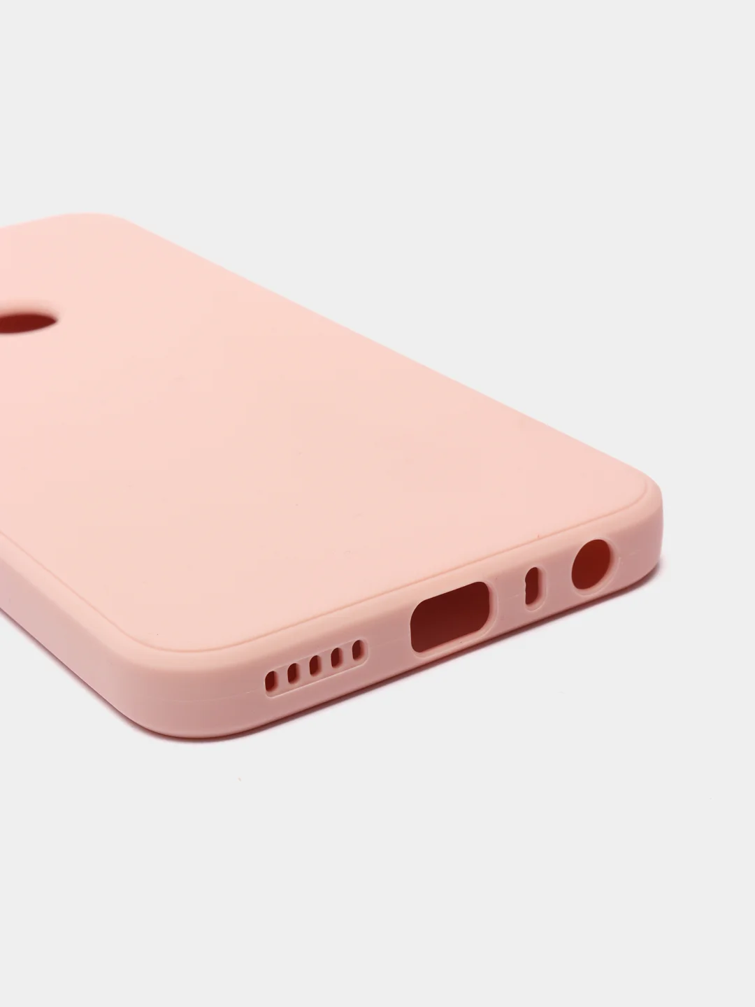 Розовый чехол для REDMI NOTE 8T с защитой камеры и бархатом внутри