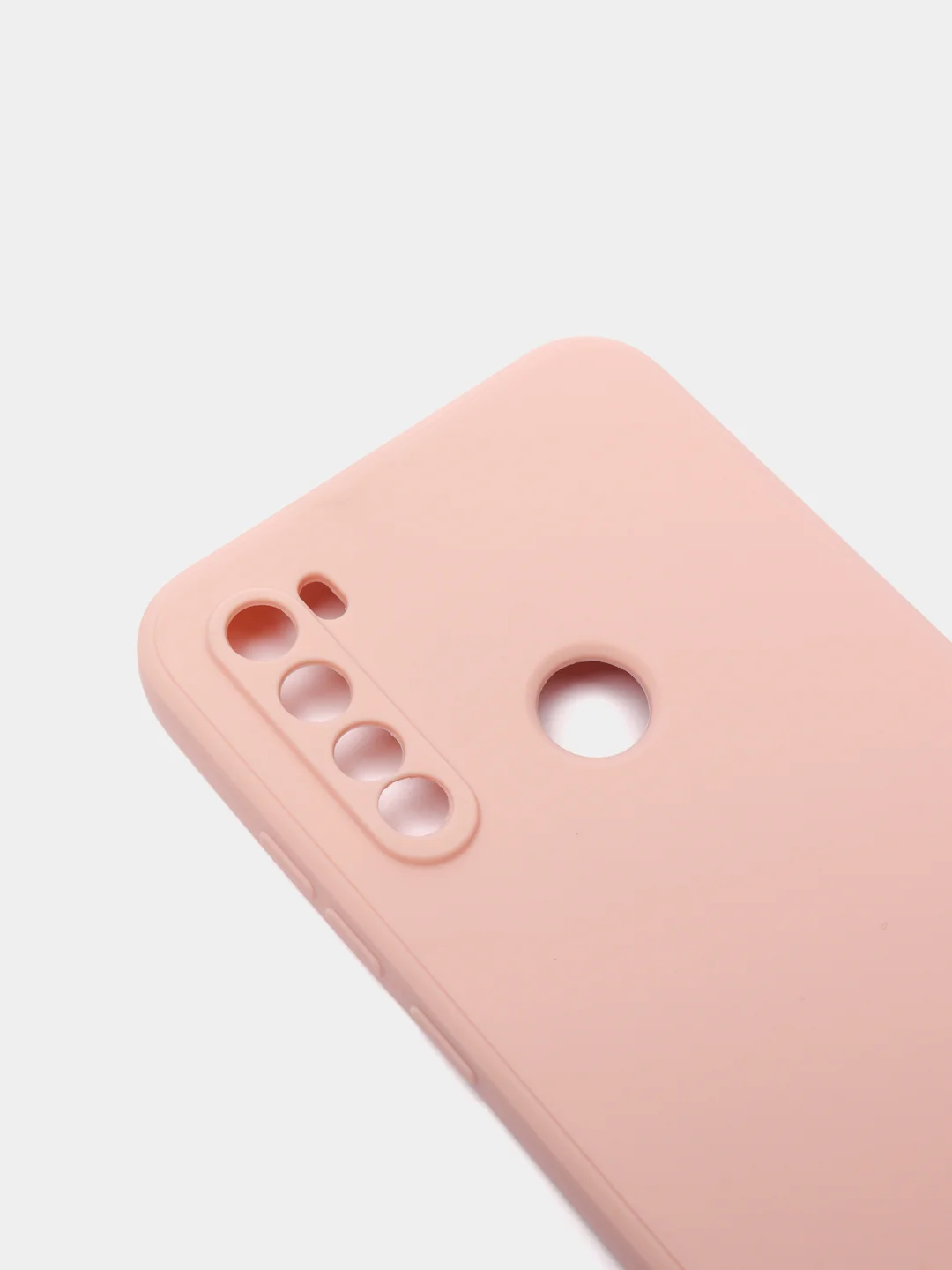Розовый чехол для REDMI NOTE 8T с защитой камеры и бархатом внутри