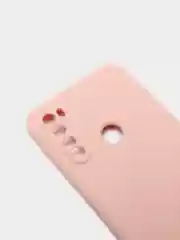 Розовый чехол для REDMI NOTE 8T с защитой камеры и бархатом внутри
