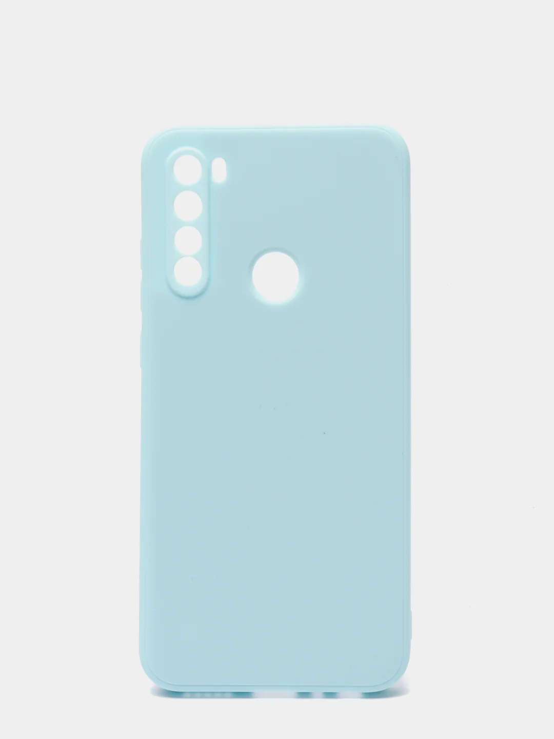 Голубой чехол для REDMI NOTE 8T с защитой камеры и бархатом внутри