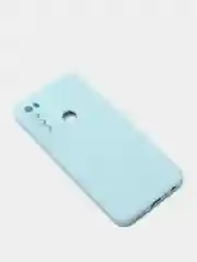 Голубой чехол для REDMI NOTE 8T с защитой камеры и бархатом внутри