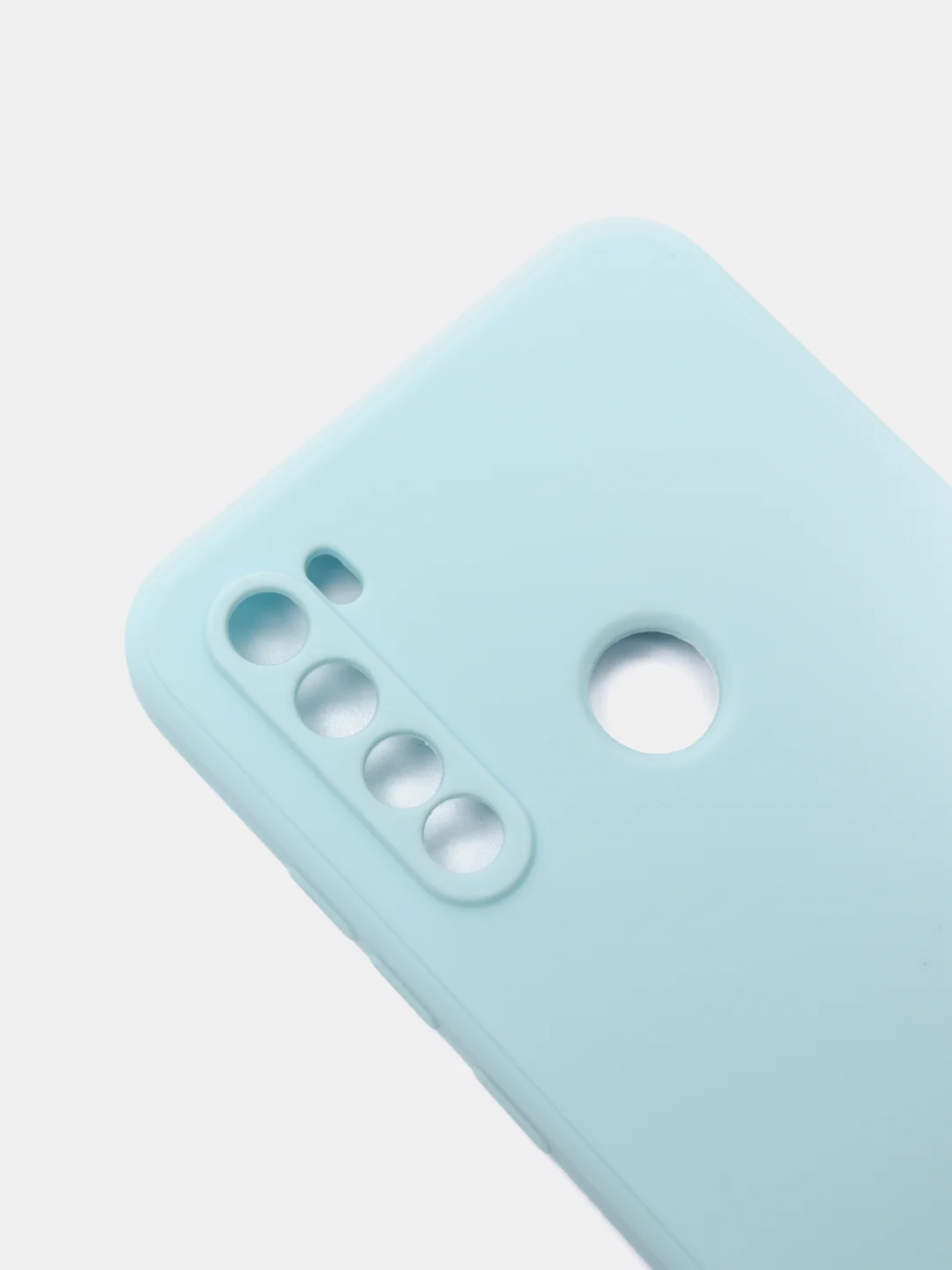 Голубой чехол для REDMI NOTE 8T с защитой камеры и бархатом внутри
