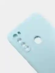 Голубой чехол для REDMI NOTE 8T с защитой камеры и бархатом внутри