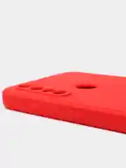 Красный чехол для REDMI NOTE 8T с защитой камеры и бархатом внутри