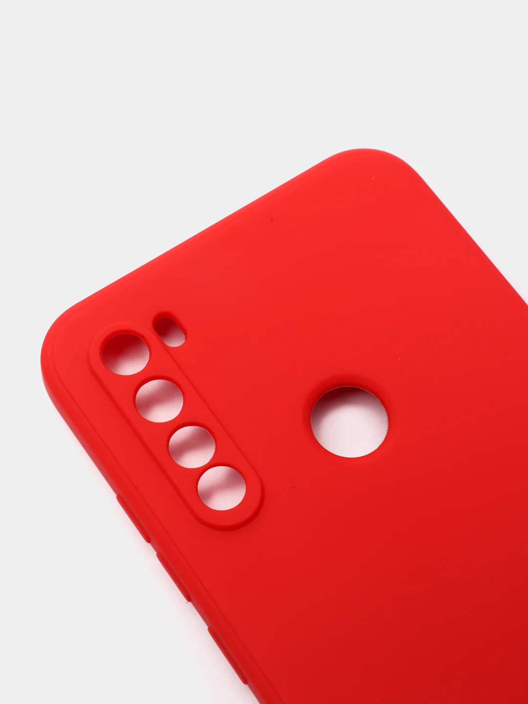 Красный чехол для REDMI NOTE 8T с защитой камеры и бархатом внутри