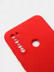 Красный чехол для REDMI NOTE 8T с защитой камеры и бархатом внутри