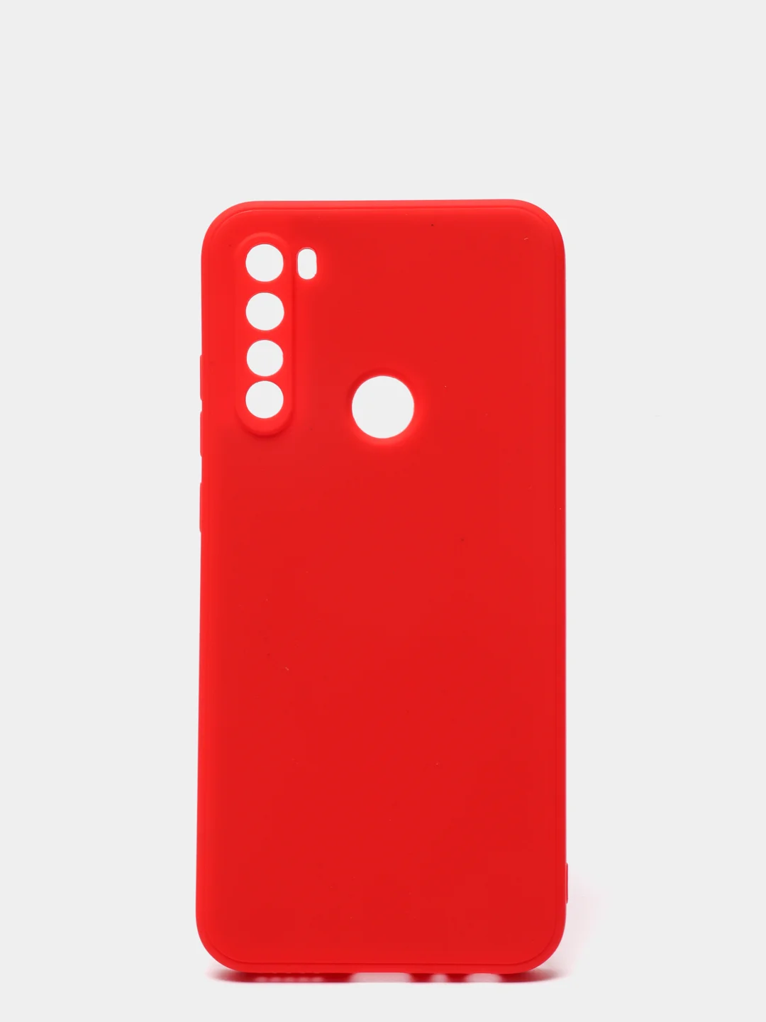 Красный чехол для REDMI NOTE 8T с защитой камеры и бархатом внутри