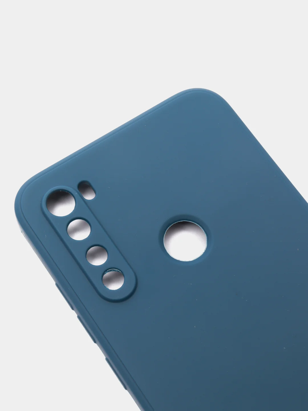 Синий чехол для REDMI NOTE 8T с защитой камеры и бархатом внутри