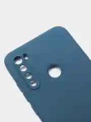 Синий чехол для REDMI NOTE 8T с защитой камеры и бархатом внутри
