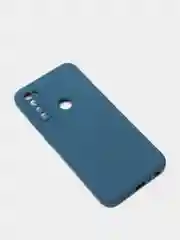 Синий чехол для REDMI NOTE 8T с защитой камеры и бархатом внутри