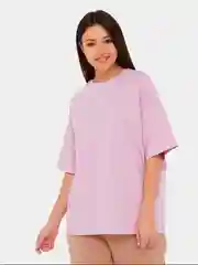 Лавандовый футболка женская оверсайз, хлопковая