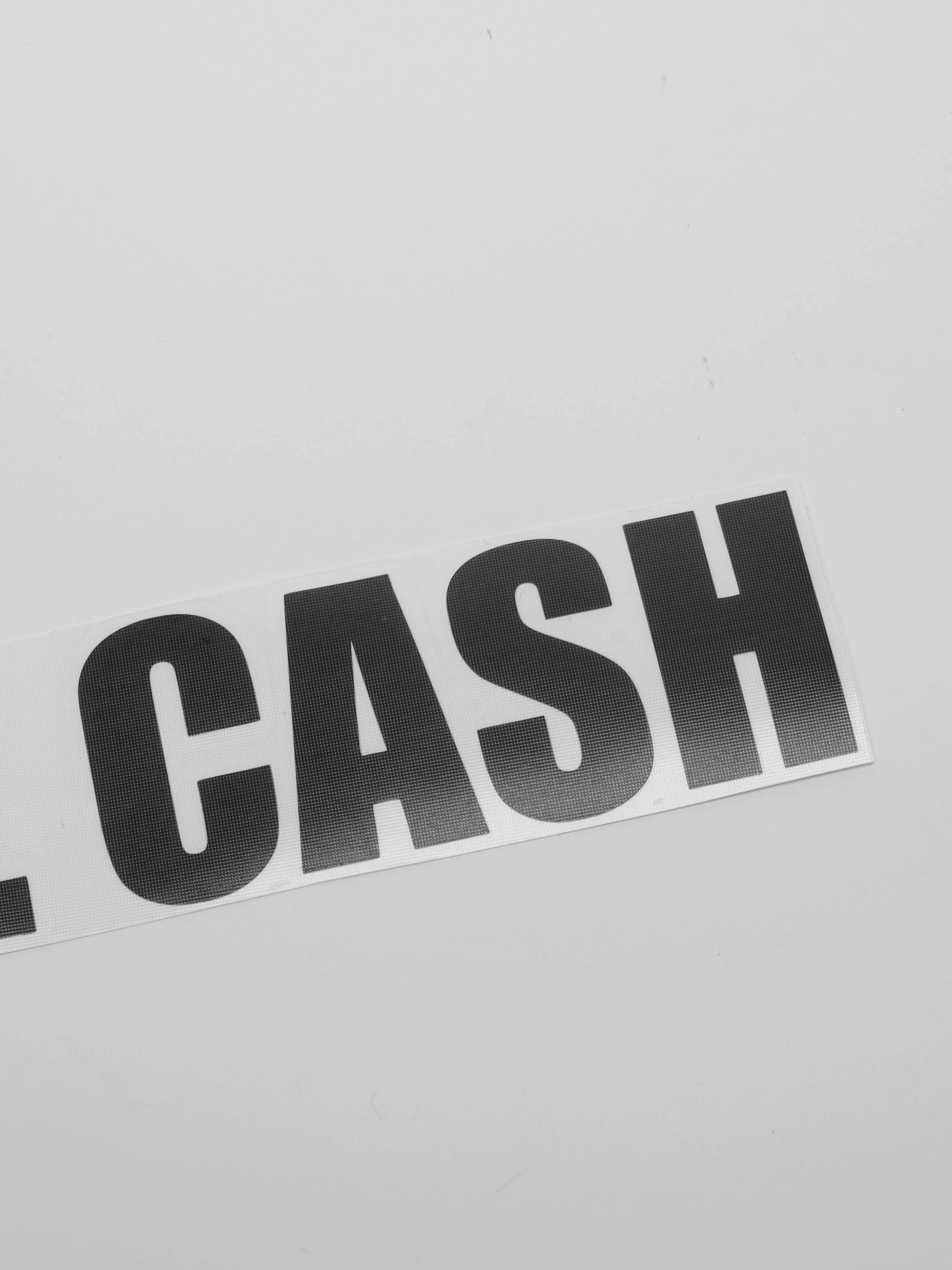 Черный наклейка "All Cash"