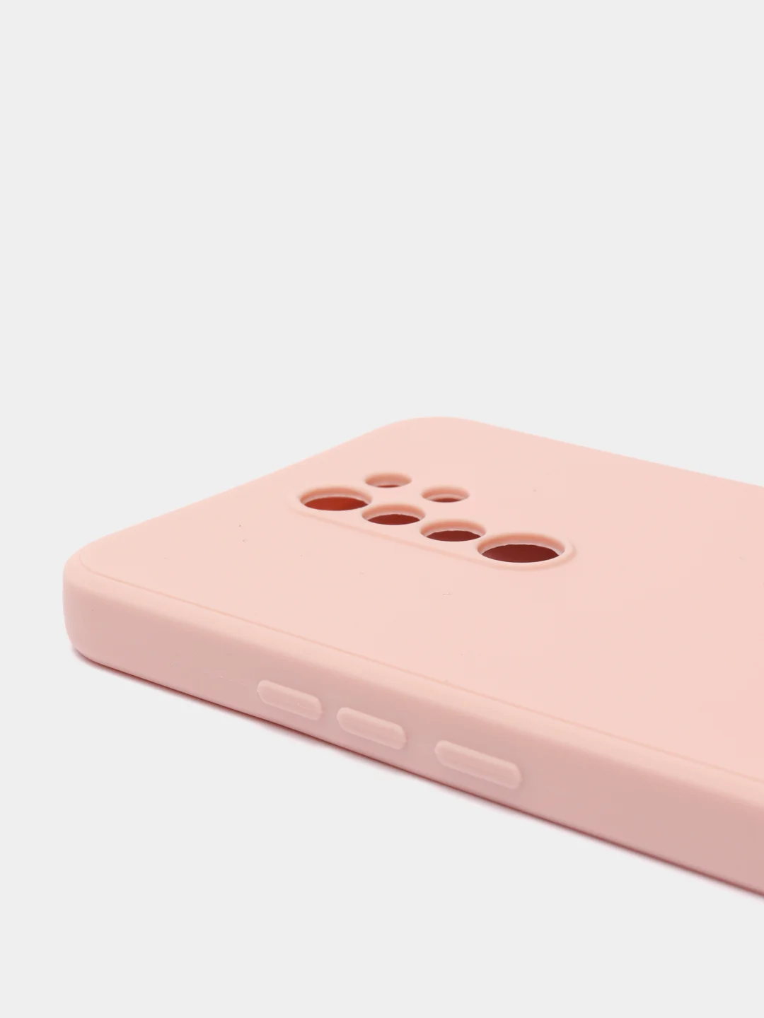Розовый чехол с защитой камеры и бархатом внутри для Xiaomi Redmi 9