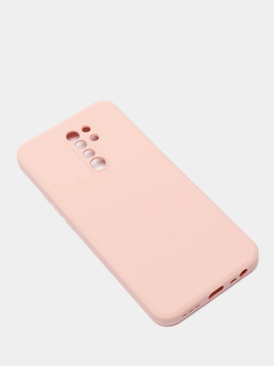 Розовый чехол с защитой камеры и бархатом внутри для Xiaomi Redmi 9