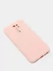 Розовый чехол с защитой камеры и бархатом внутри для Xiaomi Redmi 9