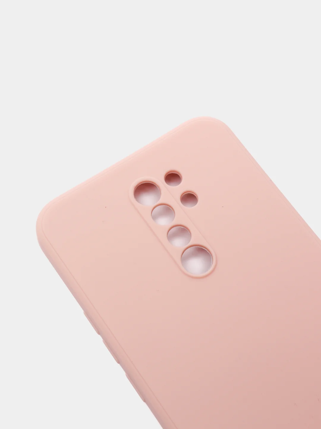 Розовый чехол с защитой камеры и бархатом внутри для Xiaomi Redmi 9