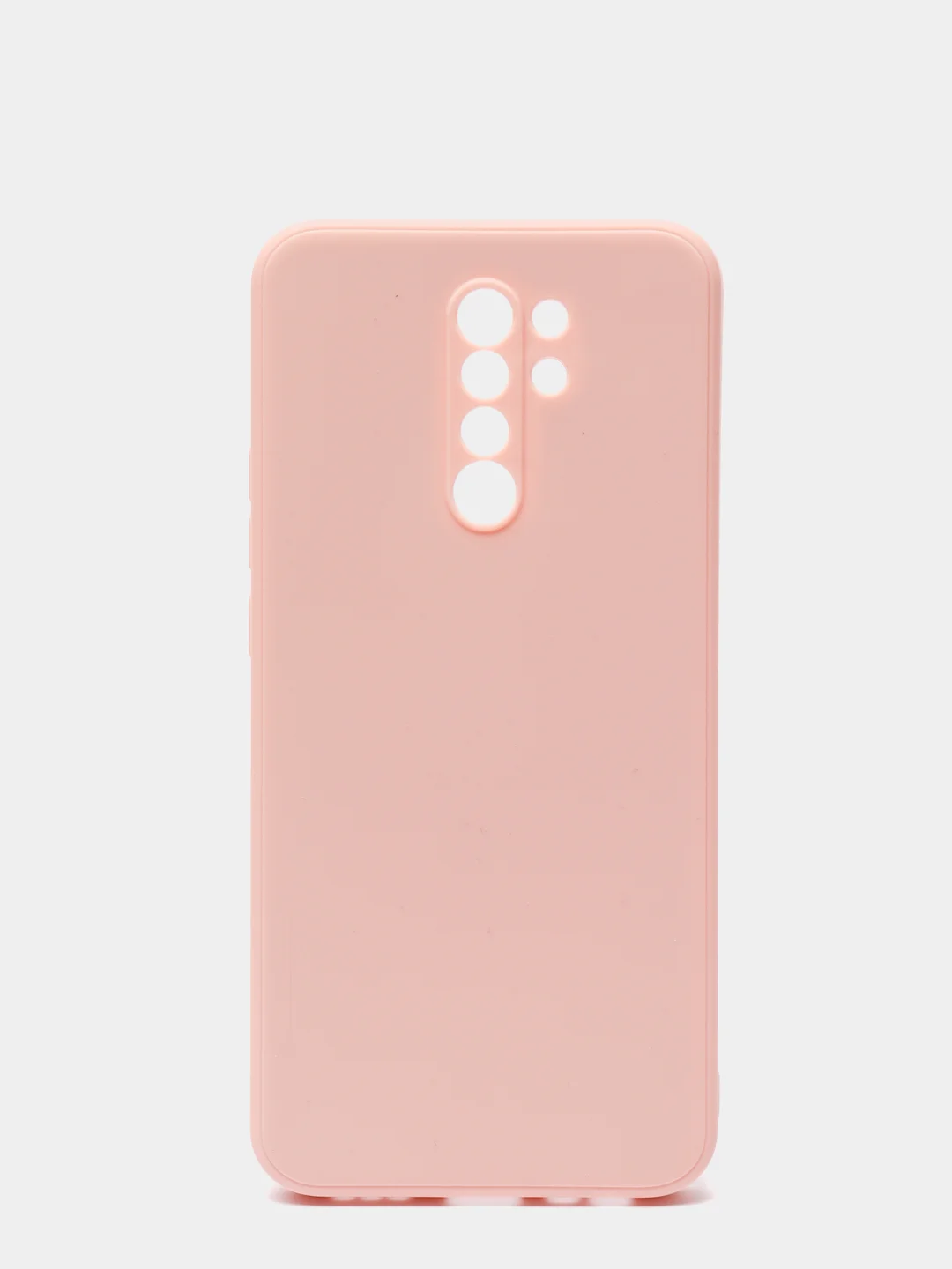 Розовый чехол с защитой камеры и бархатом внутри для Xiaomi Redmi 9