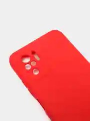Красный чехол с защитой камеры и бархатом внутри Xiaomi POCO M5S / Redmi Note 10, Redmi Note 10s