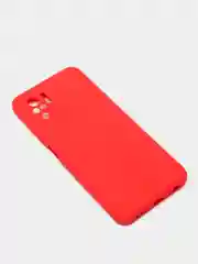 Красный чехол с защитой камеры и бархатом внутри Xiaomi POCO M5S / Redmi Note 10, Redmi Note 10s