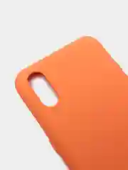 Оранжевый чехол Samsung A01 с бархатом внутри