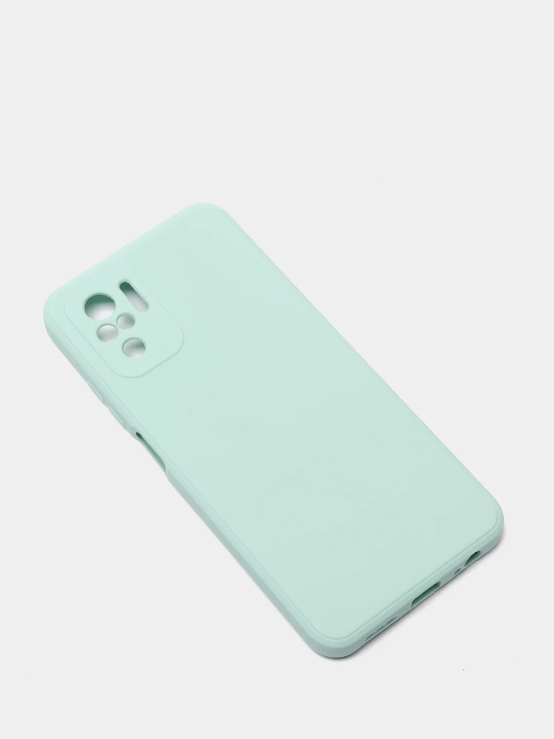 Бирюзовый чехол с защитой камеры и бархатом внутри Xiaomi POCO M5S / Redmi Note 10, Redmi Note 10s