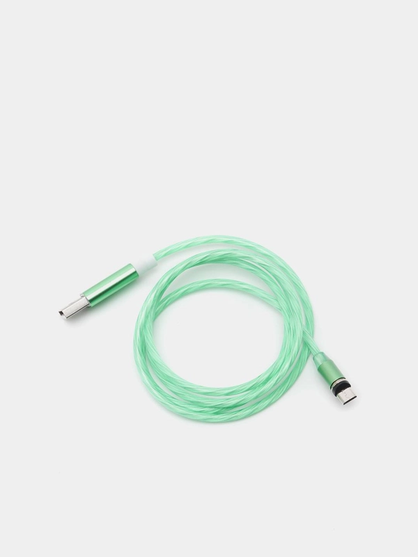 Кабель магнитный светящийся 2.0А+ micro usb, lightning, type c