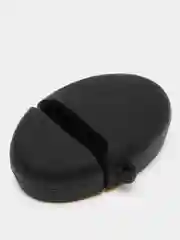 Хром чехол для беспроводных наушников Airpods 1/2, силиконовый с карабином