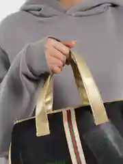 Золотой сумка пляжная, сетчатая