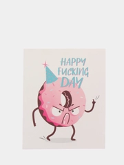 Мини-открытка "Happy f*cking day"
