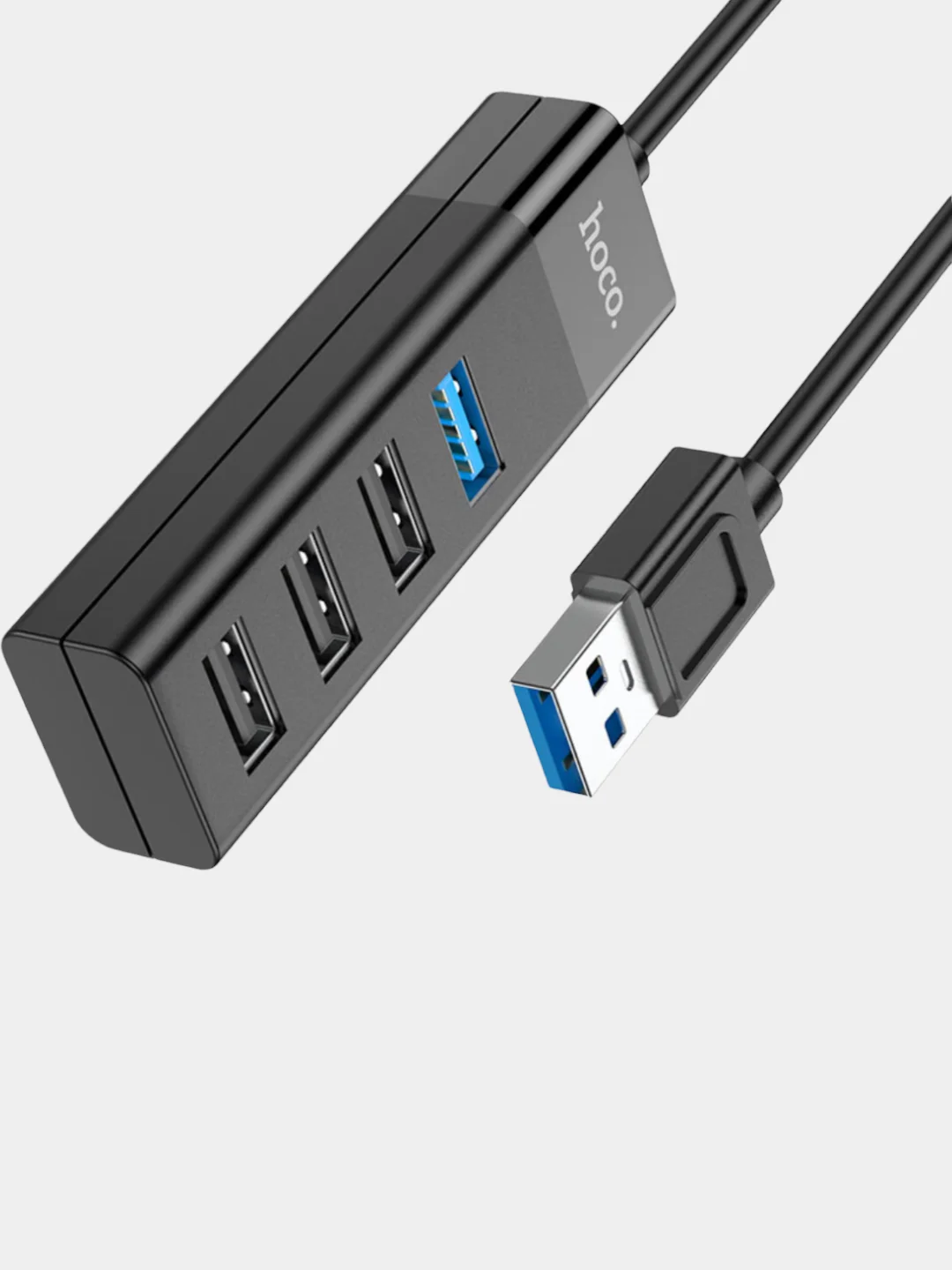 Зеленый хаб разветвитель Hoco HB25 Type-C, USB, 3.0