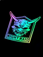 Ледяной наклейка на заднее стекло машины JDM Night Raid (Ночной рейд), голографическая