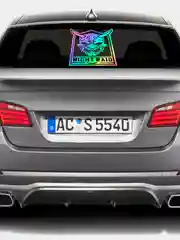 Ледяной наклейка на заднее стекло машины JDM Night Raid (Ночной рейд), голографическая