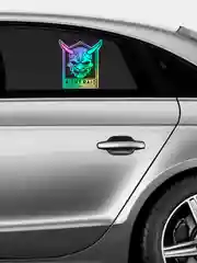 Ледяной наклейка на заднее стекло машины JDM Night Raid (Ночной рейд), голографическая