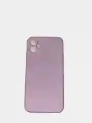 Розовый чехол силиконовый с защитой камеры для iPhone 11 с бархатной подкладкой