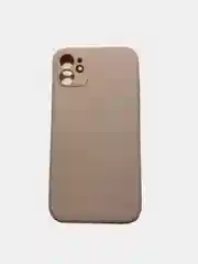 Пудровый чехол силиконовый с защитой камеры для iPhone 11 с бархатной подкладкой