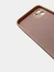 Пудровый чехол силиконовый с защитой камеры для iPhone 11 с бархатной подкладкой