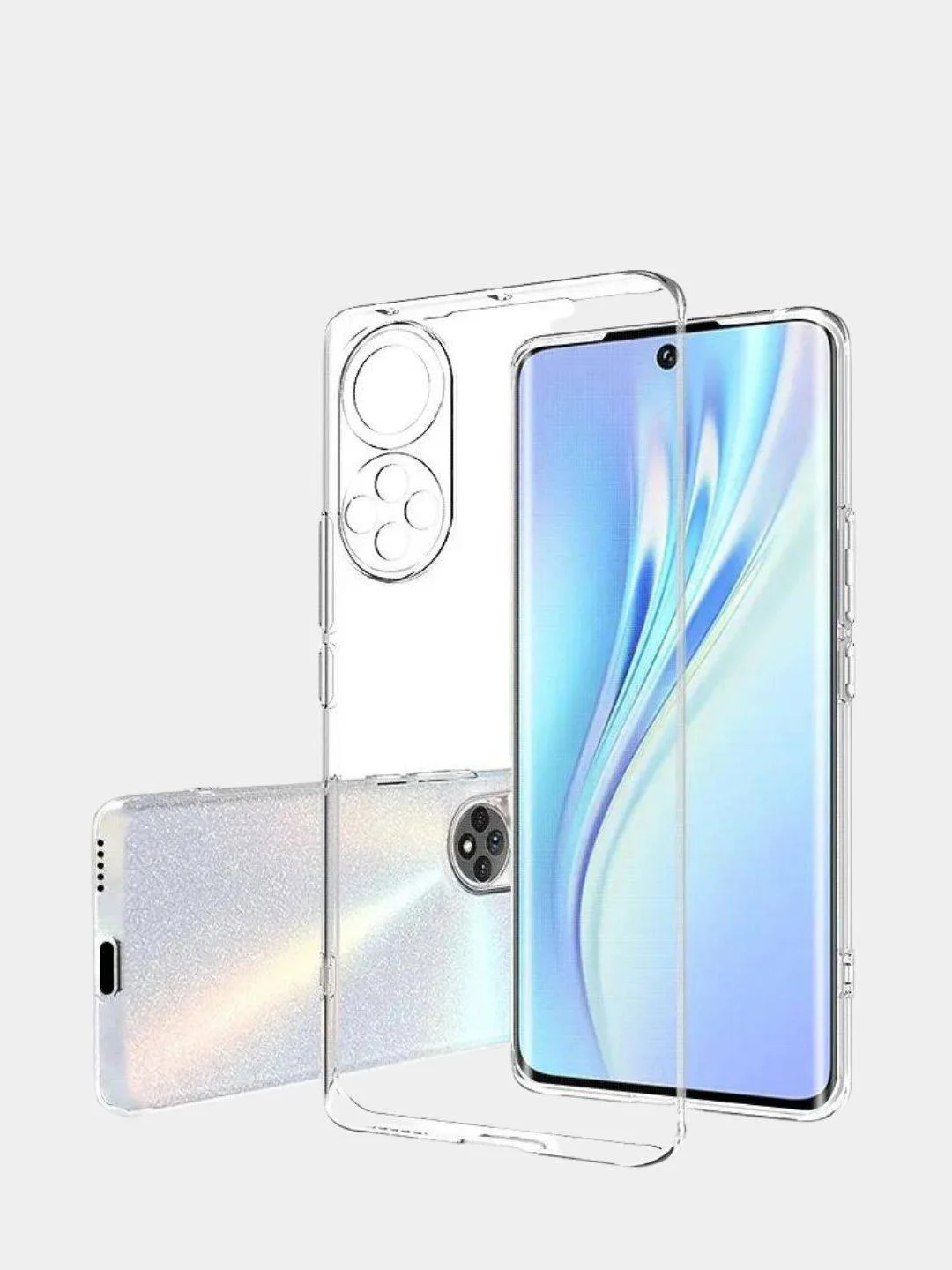 Чехол HONOR 50, Huawei NOVA 9, HONOR 50 lite, Huawei NOVA 8i силиконовый, прозрачный