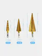 Сверло ступенчатое по металлу 4-12 mm / 4-20 mm / 4-32 mm, HSS4241, елочка