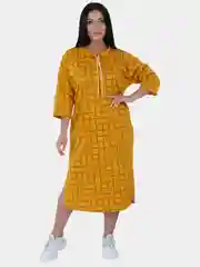 Горчичный фрида платье женское lovetex.store