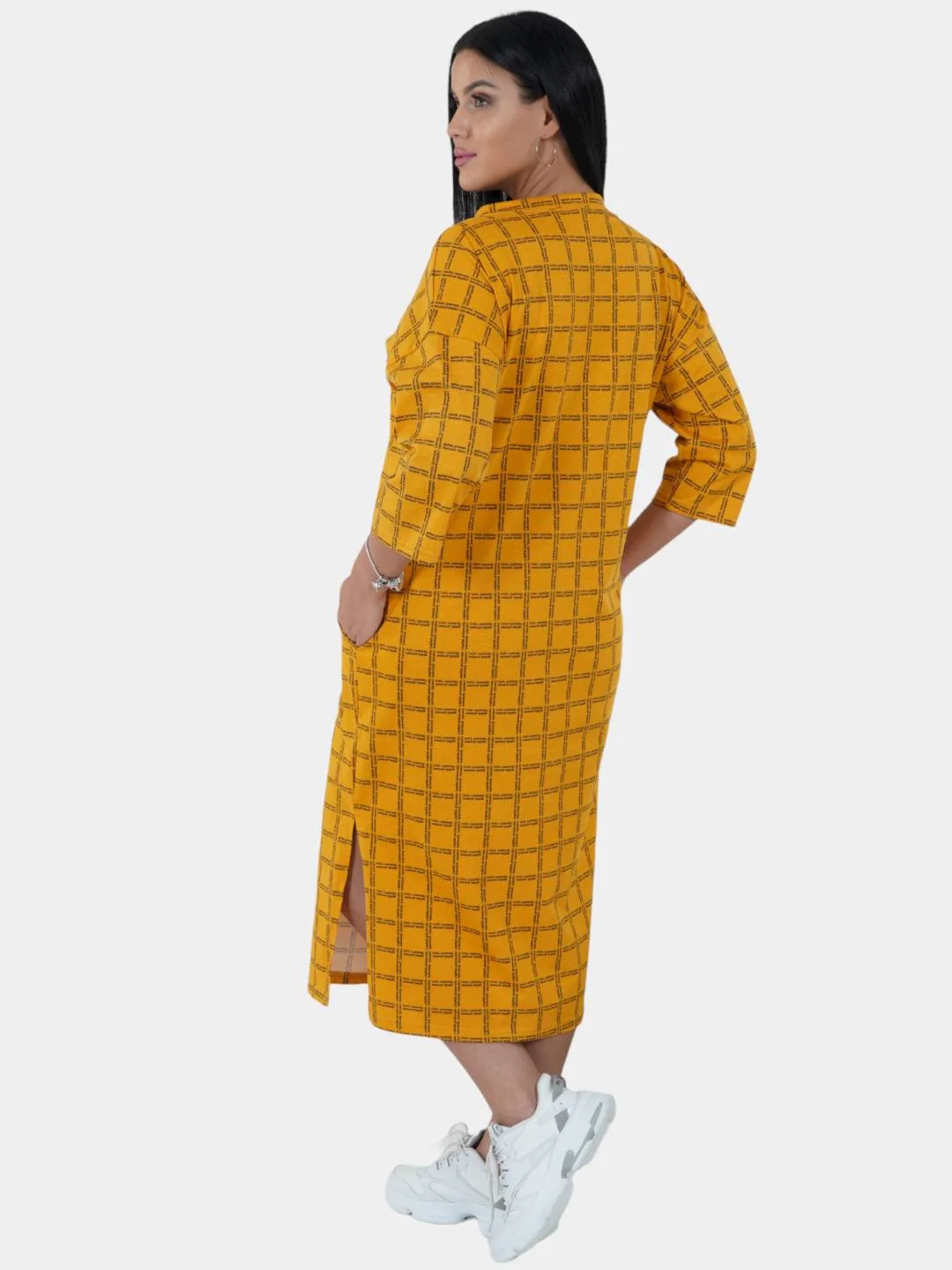 Горчичный фрида платье женское lovetex.store