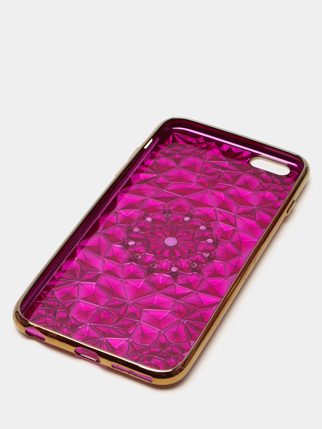 Фиолетовый чехол со стразами на iPhone 6 plus