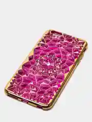 Фиолетовый чехол со стразами на iPhone 6 plus