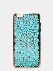 Голубой чехол со стразами на iPhone 6 plus