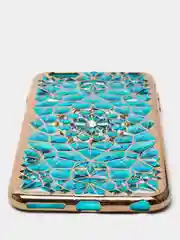 Голубой чехол со стразами на iPhone 6 plus