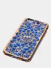 Синий чехол со стразами на iPhone 6 plus