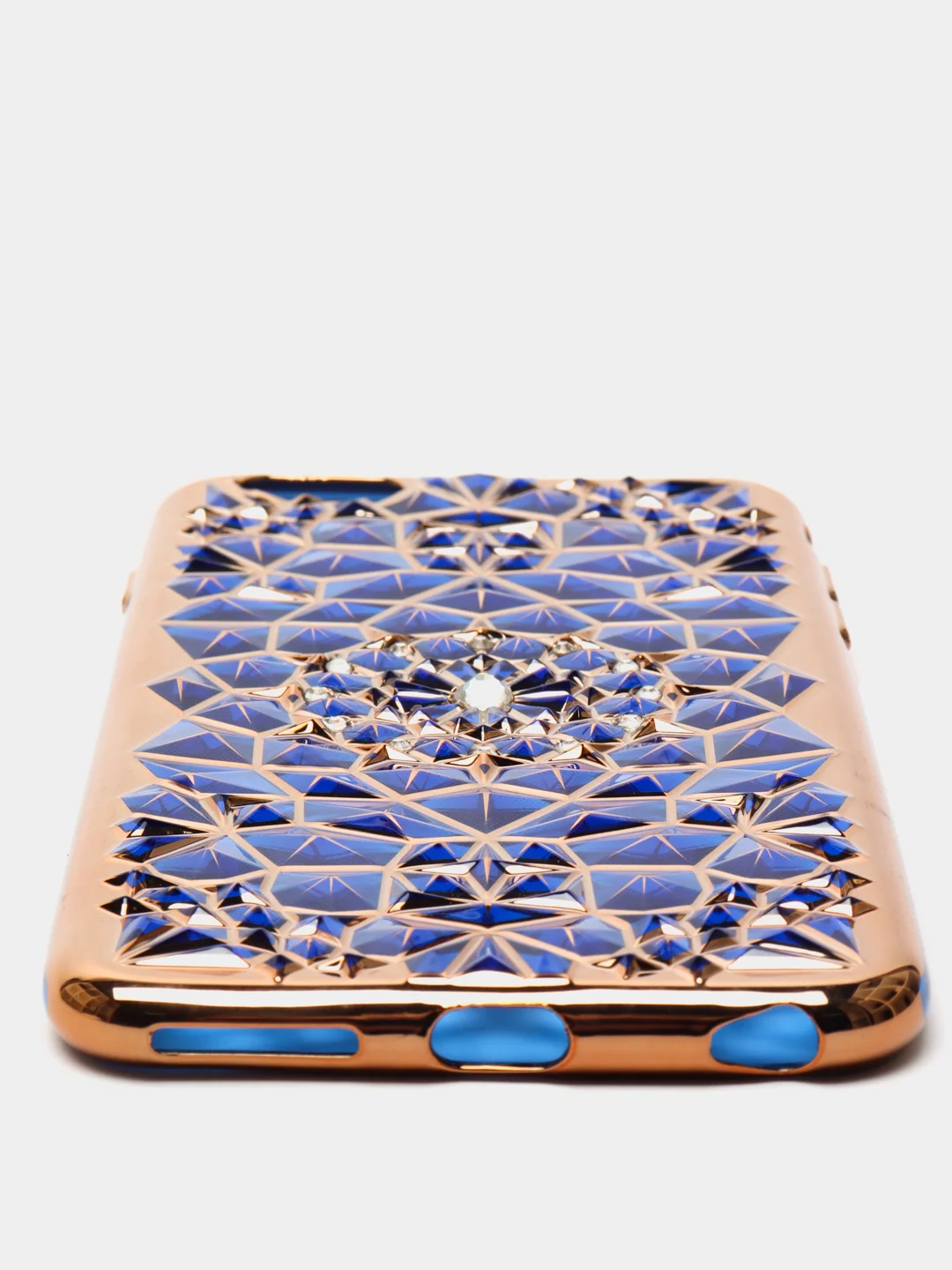Синий чехол со стразами на iPhone 6 plus