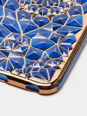 Синий чехол со стразами на iPhone 6 plus