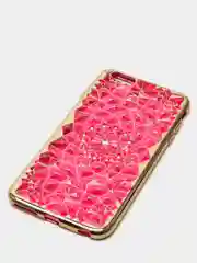 Розовый чехол со стразами на iPhone 6 plus