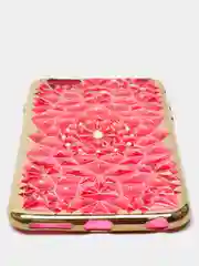Розовый чехол со стразами на iPhone 6 plus