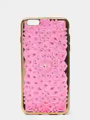 Розовый чехол со стразами на iPhone 6 plus